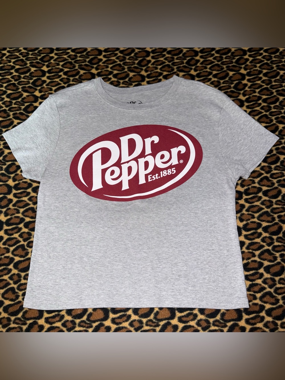 Dr Pepper Est. 1885 Graphic T-Shirt Gray Red Logo Size XL
